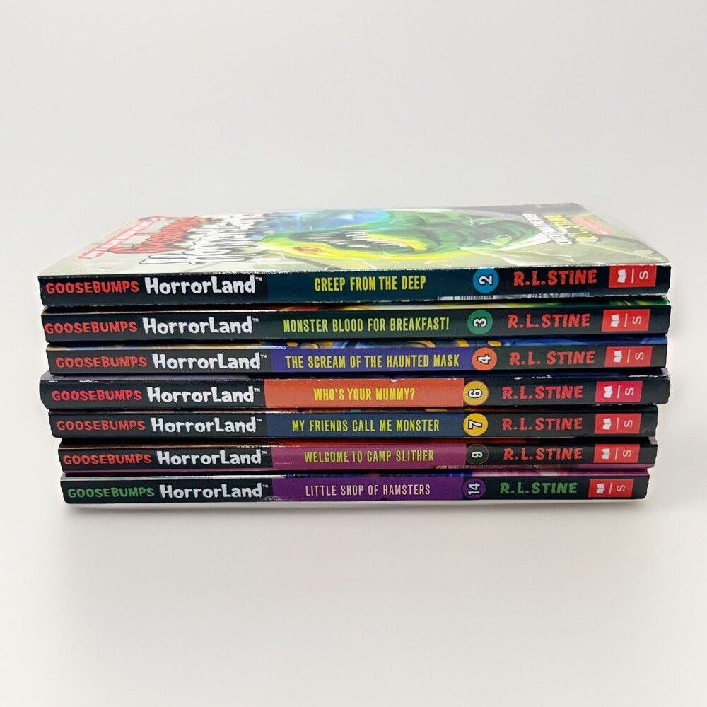 Vintage Y2K Goosebumps Horrorland Scholastic Book Lot of 8 Vintage R.L. Stine